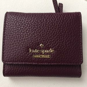 New Kate Spade Jackson St Jade Pebbled Leather Wallet